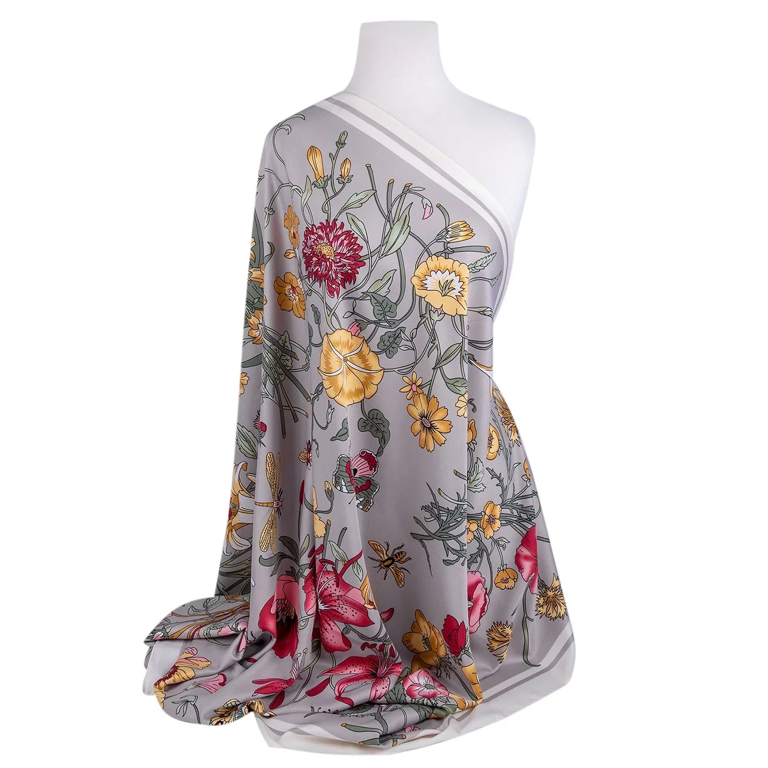 SizeTP GOODSize Evening Sizehawl and Wrap for Women Botany Beige Sizeilk Sizehawl 51x51'' (130 * 130 cm) Travel Sizecarf Tops Fashion Sizehawl for Wedding