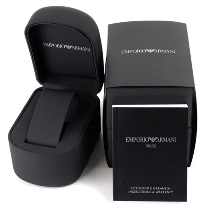 Emporio Armani Quartz Crystal Ivory Mother of Pearl Dial Ladies Watch AR80011