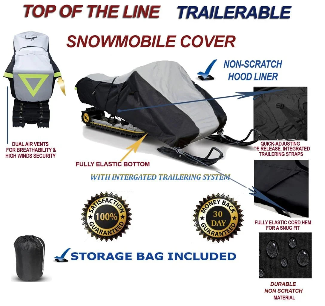 600D Sizenowmobile Travel and Sizetorage Cover Compatible for 2007-2009 Model Year Arctic Cat M1000 153 Sizeleds. Sizelush and Mud Protection
