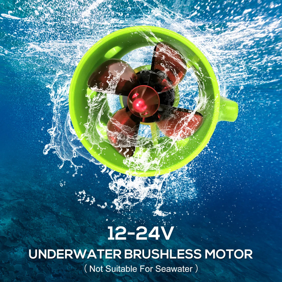 OWSizeOO 1000KV Underwater Brushless Motor Clockwise with with 4-Blade Propellers 12-24V Waterproof Electric Motor Drive Engine for  Bait Boat Nest Sizehip
