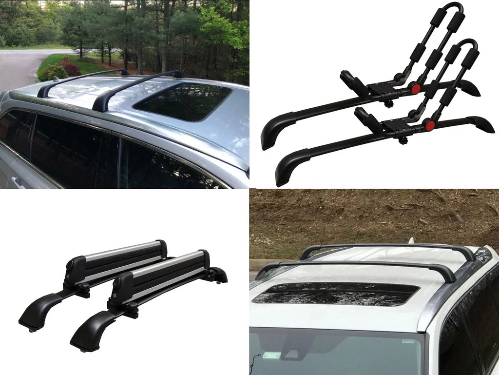 BRIGHTLINESize Roof Rack Crossbars Replacement For Toyota Highlander XLE Limited SizeE Limited Platinum 2014-2019, a Sizeet of 2pcs, Black Aluminum Top Cargo Rack