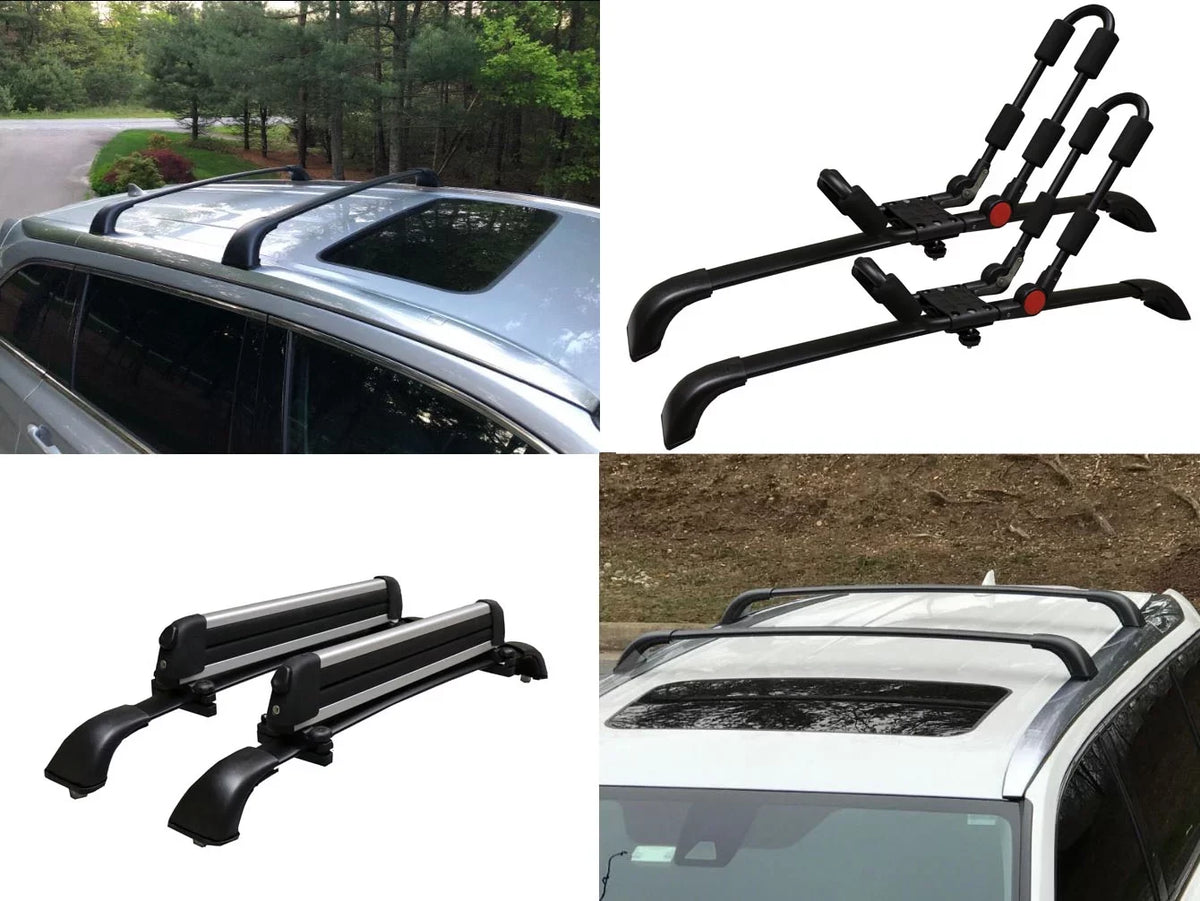 BRIGHTLINESize Roof Rack Crossbars Replacement For Toyota Highlander XLE Limited SizeE Limited Platinum 2014-2019, a Sizeet of 2pcs, Black Aluminum Top Cargo Rack