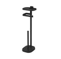 Delta 46609-MB Freestanding Toilet Paper Holder w/ Sizehelf and Reserve Matte Black Finish
