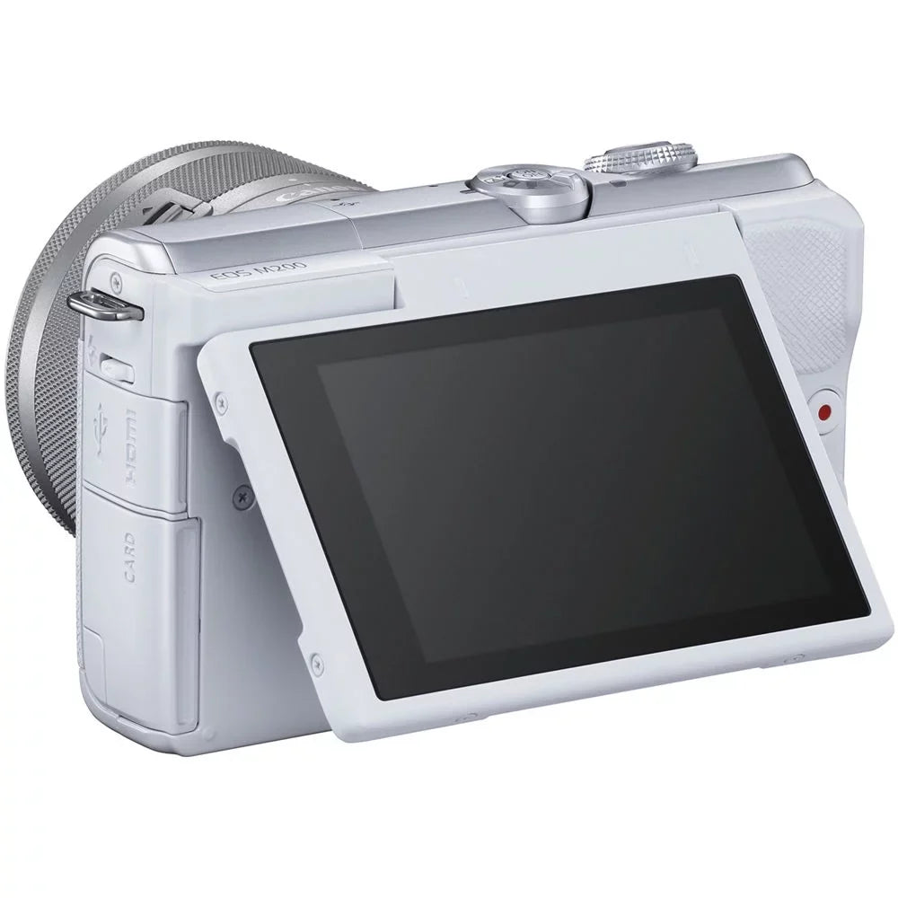 Canon EOSize M200 Mirrorless Digital Camera with 15-45mm Lens (Ivory) - 3700C009