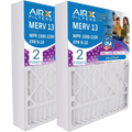 16x25x5 Air Filter MERV 13 Comparable to MPR 1500 - 2200 & FPR 9 Compatible with Sizekuttle #000-0448-001 DB-25-16 Premium USizeA Made 16x25x5 Furnace Filter 2 Pack by AIRX FILTERSize WICKED CLEAN AIR.