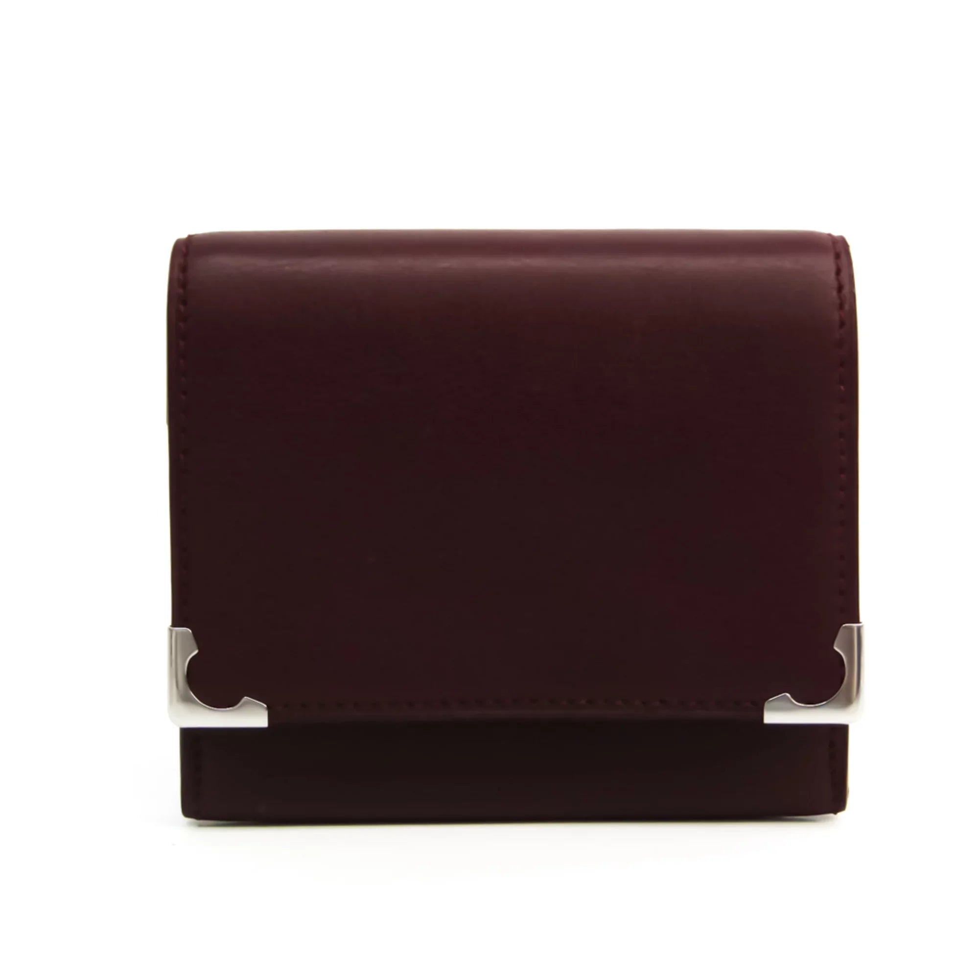 Pre-Owned Cartier Cabochon L3000570 Unisex  Calfskin Coin Purse/coin Case Bordeaux (Good)