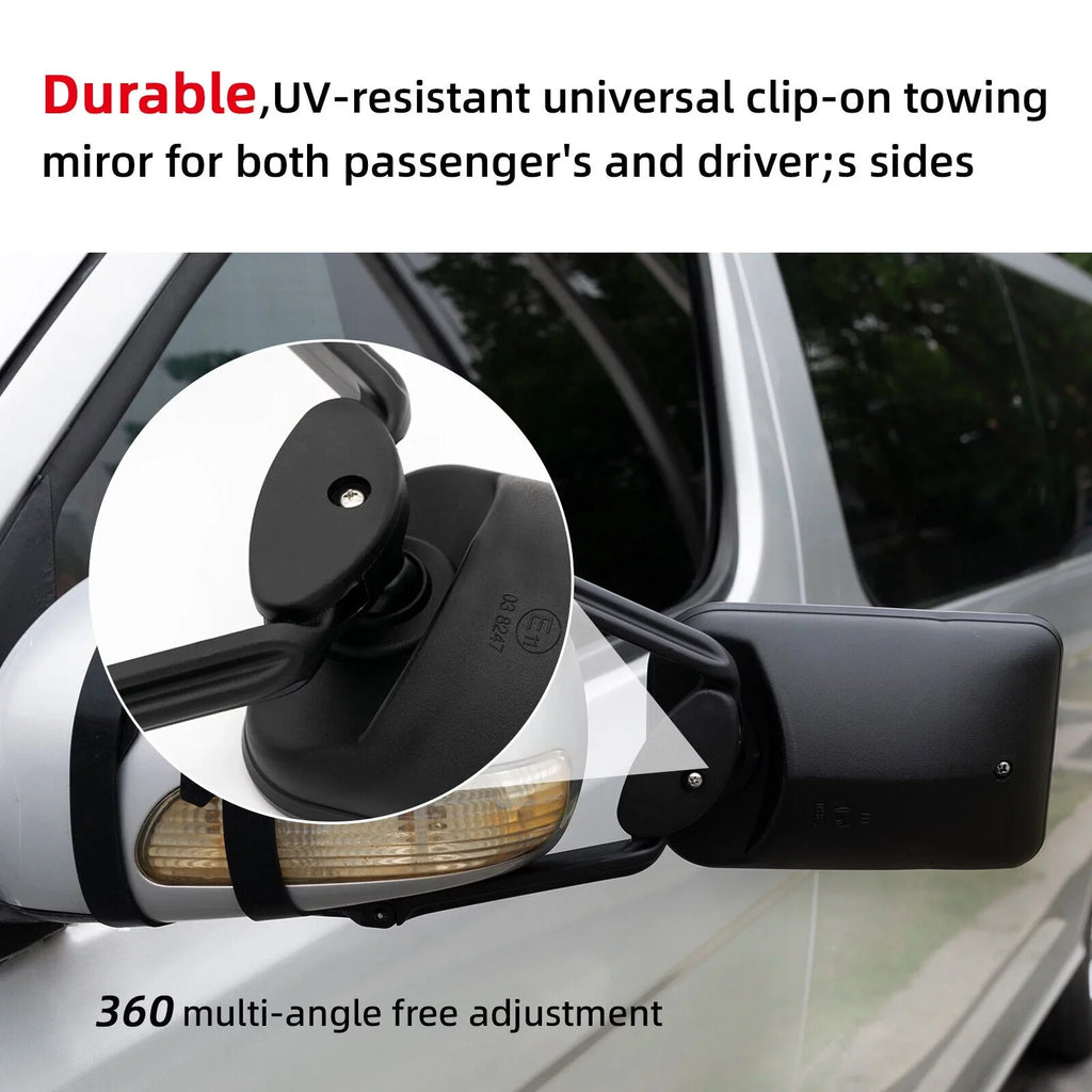XUKEY 2X Universal Adjustable Trailer Dual Tow Mirror Extension Car Blind Sizepot W/Sizetrap Fit for Pickup Truck