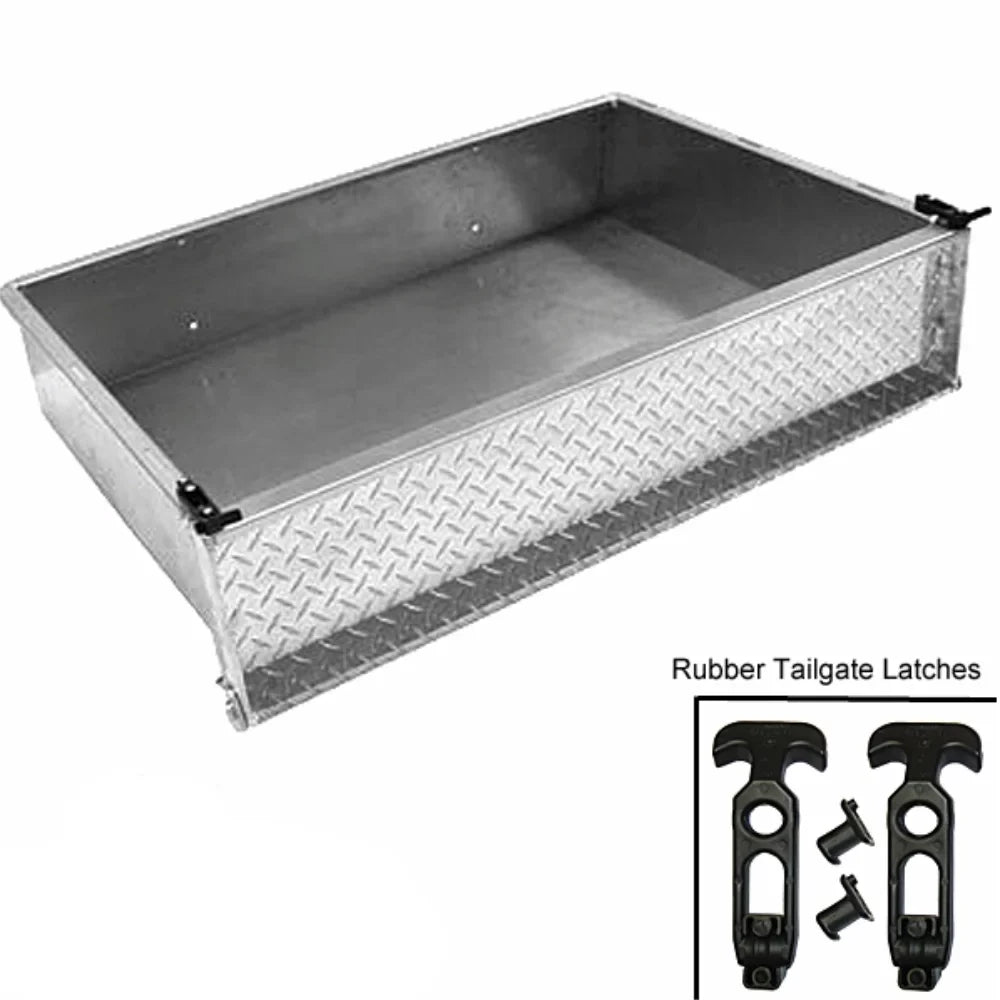Aluminum Diamond Plate Utility Cargo Box with Brackets for Yamaha G14-G22 Golf Cart