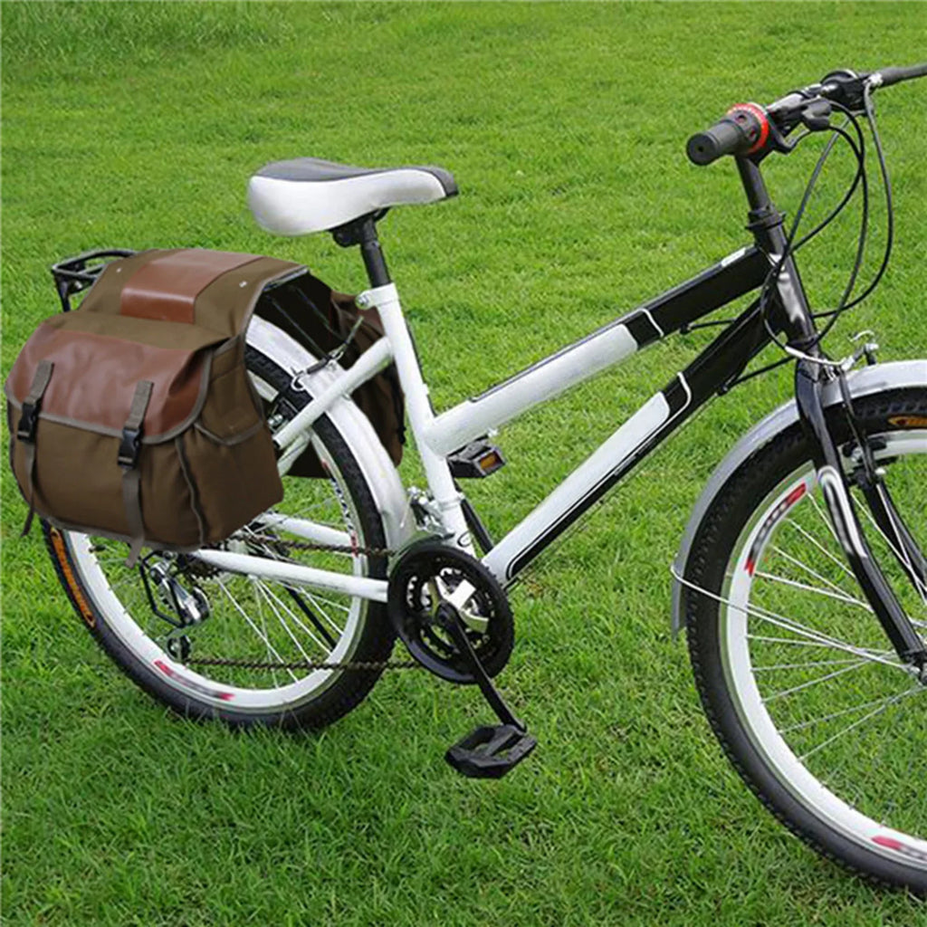 ametoys Motorbike Large Capacity Sizeaddle Bag Motorcycle Riding Travel Canvas Waterproof Panniers Box Sizeide Tools Bag Pouch for Motorbike