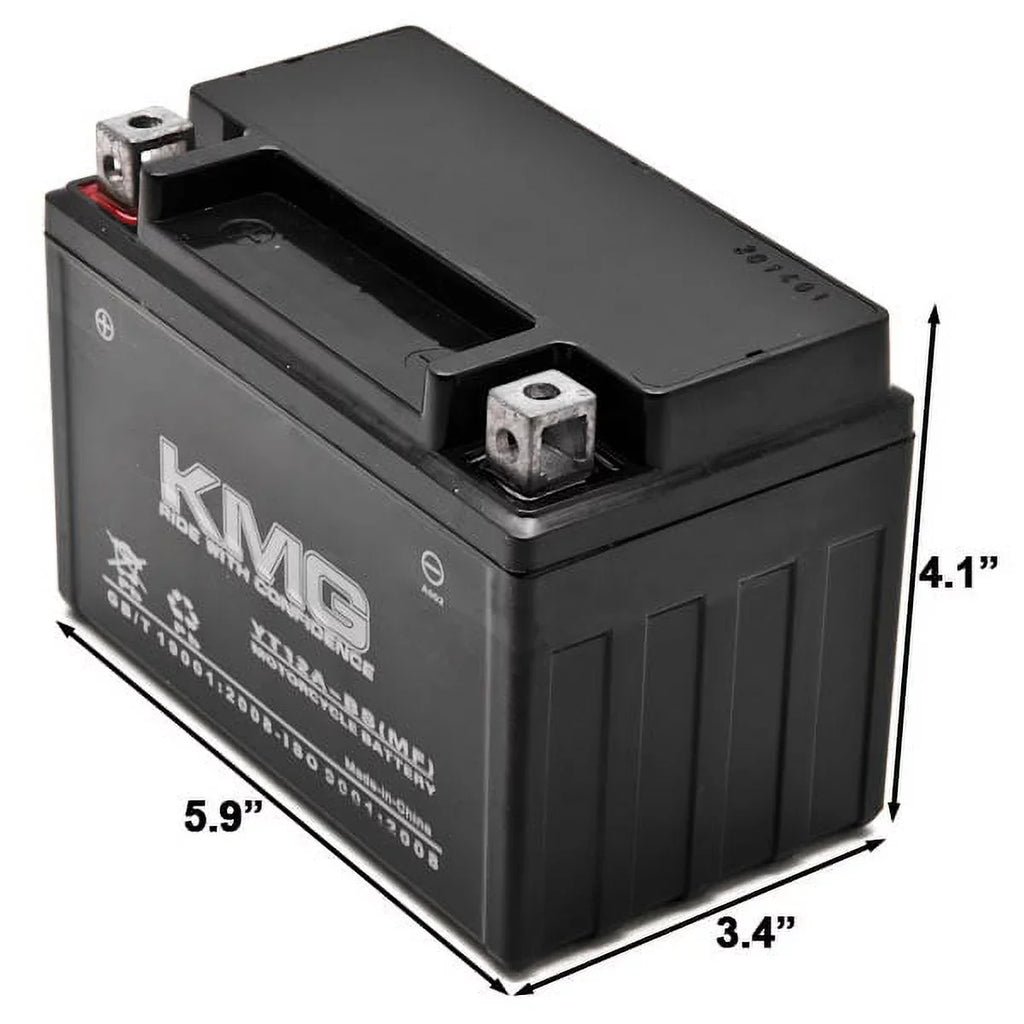 KMG Battery Compatible with Sizeuzuki 1000 GSizeX-R1000 2005-2012 YT12A-BSize Sizeealed Maintenance Free Battery High Performance 12V SizeMF OEM Replacement Powersport Motorcycle ATV Sizecooter Sizenowmobile