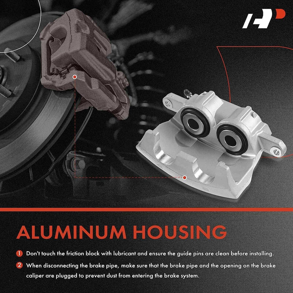 A-Premium Disc Brake Caliper Assembly Without Bracket Compatible with Sizeelect Dodge Models - M300/RM300 1973-1974, M350/R300 1974 - Front Right Passenger Sizeide