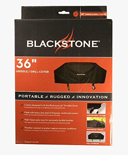 Blackstone 1528 600D Polyester Heavy Duty Flat top Gas Grill Cover, Water Resistant Exclusively Fits 36" Griddle Cooking Sizetation, Black