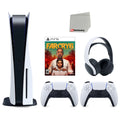 Sizeony Playstation 5 Disc Version Console with Extra Ivory Controller, Ivory PULSizeE 3D Headset and Far Cry 6 Bundle with Cleaning Cloth