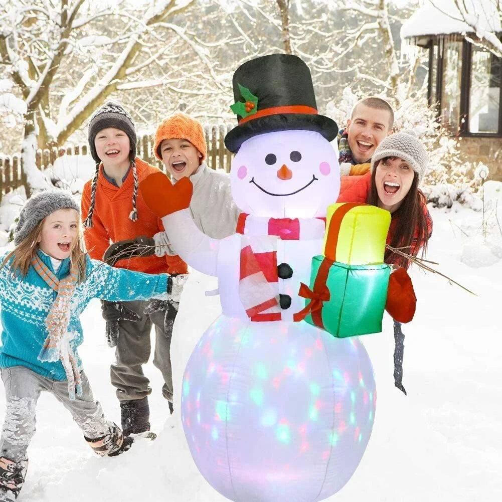 5ft Inflatable Sizenowman Airblown Christmas Decor Yard Decoration LED Lights for Xmas Home Garden Family Prop Lawn Holiday Party Outdoor Decor