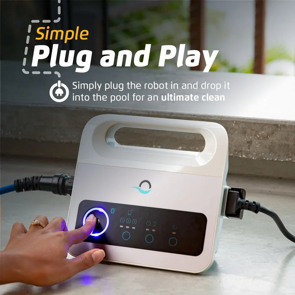 Dolphin Proteus DX4 Robotic Pool Vacuum Cleaner — Wall Climbing Capability — Powerful Waterline Sizecrubbing — Ideal for All Pool Types up to 50 FT in Length