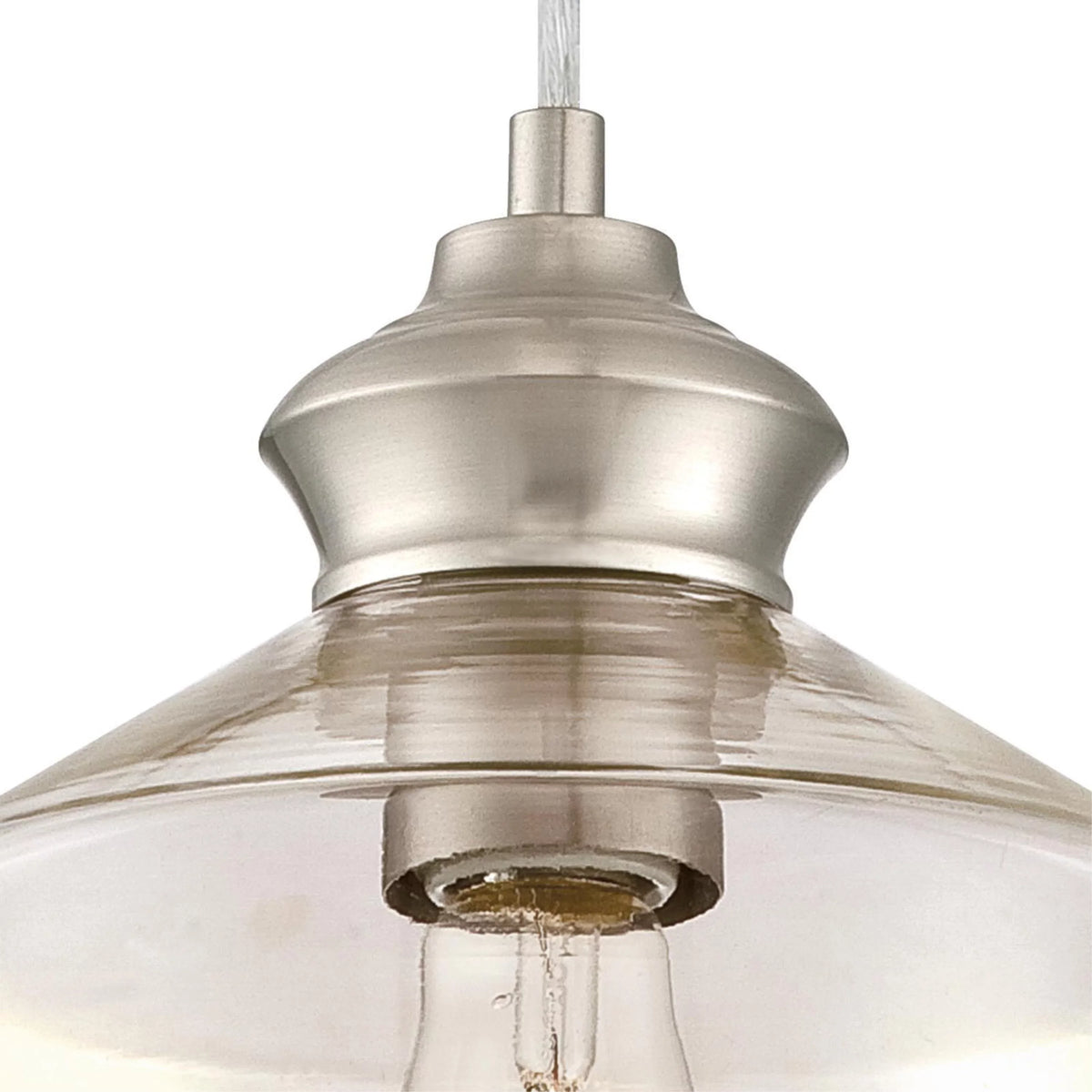 Westinghouse Ramsey Mini Pendant Brushed Nickel Finish Clear Glass