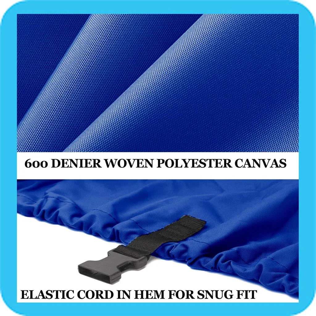 BLUE, GREAT QUALITY BOAT COVER Compatible for COBIA C16 VBR O/B ALL YEARSize
