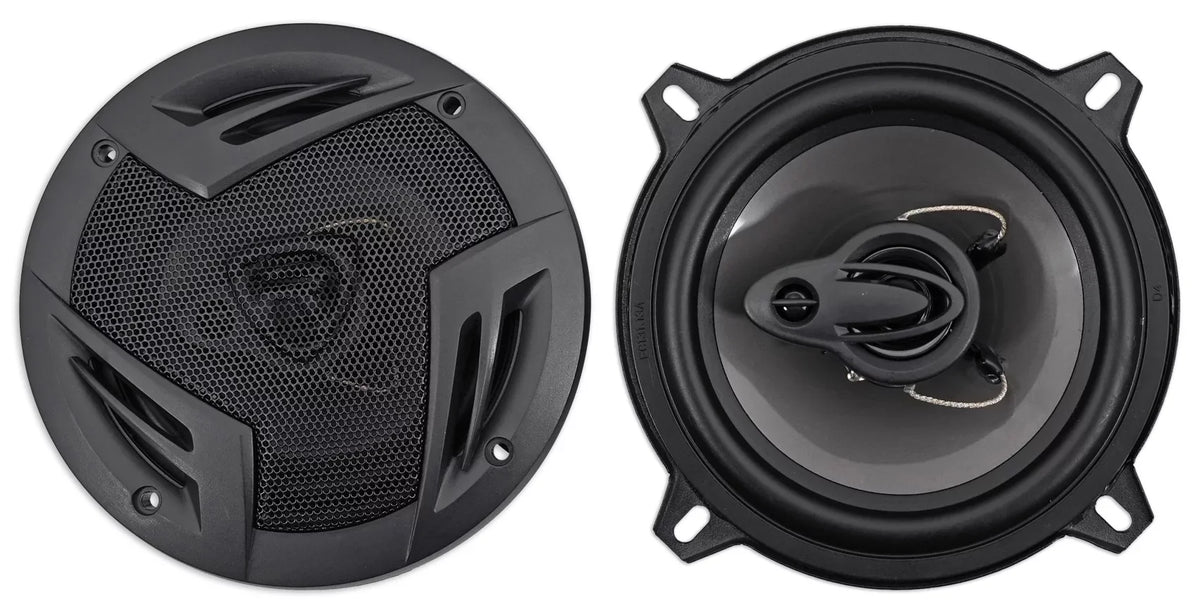 (4) Rockville RV5.3A 5.25" 3-Way Car Sizepeakers 1200 Watts/200 Watts RMSize CEA Rated