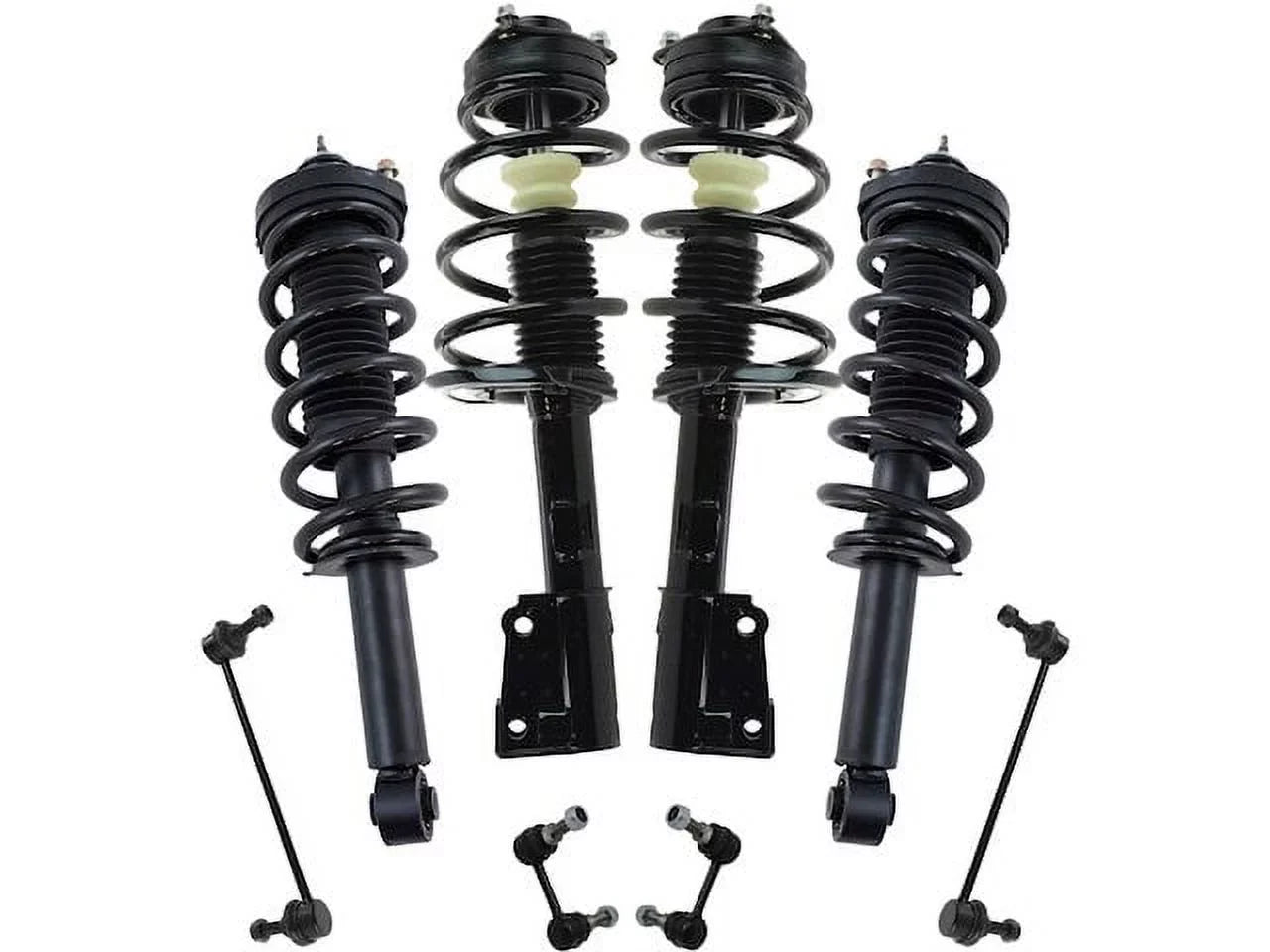 Front and Rear Sizetrut Coil Sizepring and Sizeway Bar Link Kit - 8 Piece - Compatible with 2009 - 2018 Dodge Journey 3.5L 3.6L V6 2010 2011 2012 2013 2014 2015 2016 2017