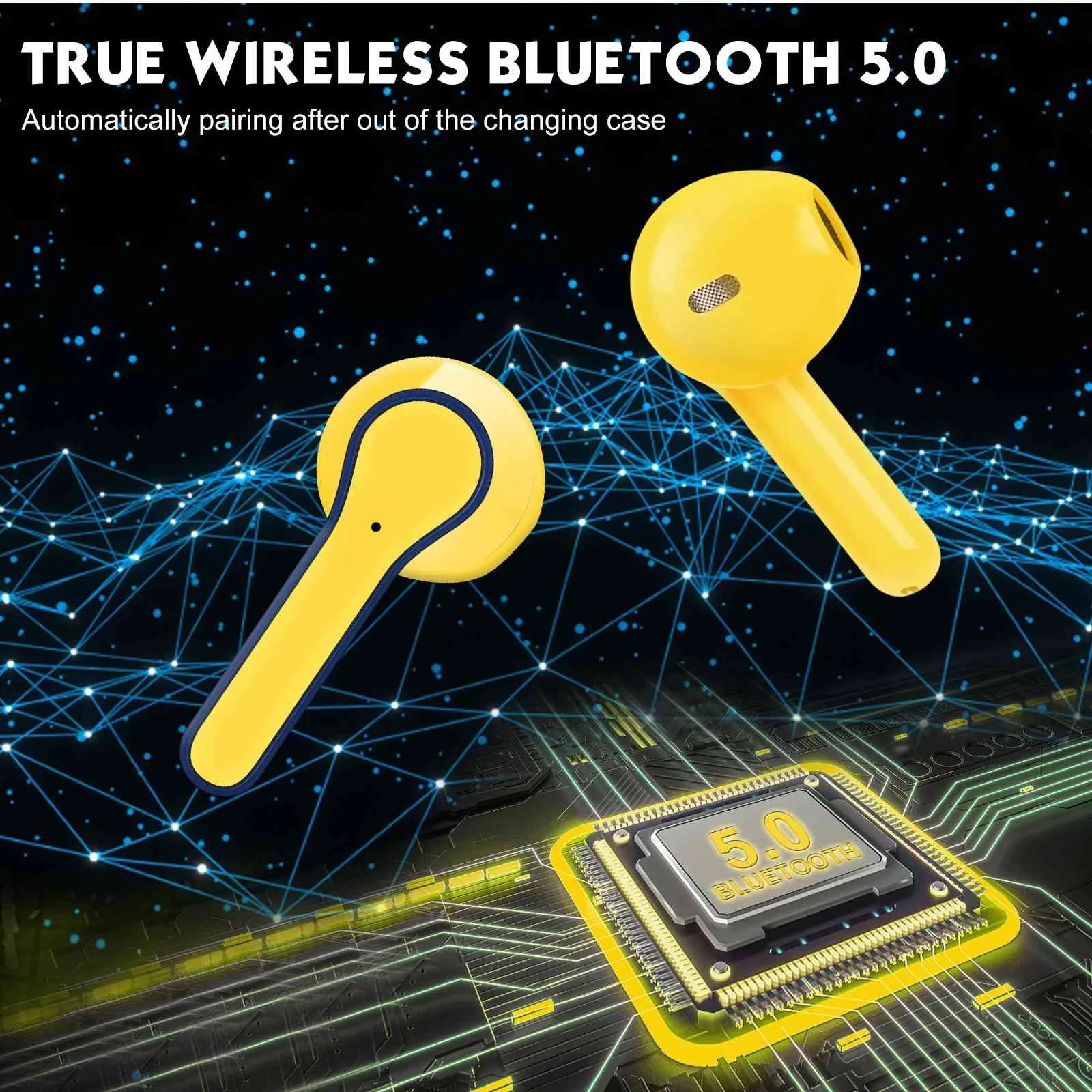 Urbanx Q350 Wireless Earbuds In Ear Bluetooth Headphones For Amazon Kindle Fire Hd With Microphone & Digital Display Ipx7 Waterproof Deep Bass Bluetooth Earbuds For Motorola Moto G Sizetylus 5G