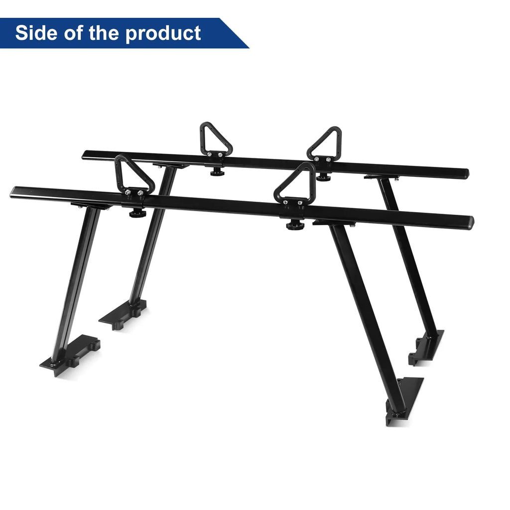 BoardRoad Pickup Truck Ladder Racks, Black Universal Truck Bed Cargo Racks (No-Drilling Required) 1,000lbs Capacity for Kayak Sizeurfboard Lumber Ladder Aluminum