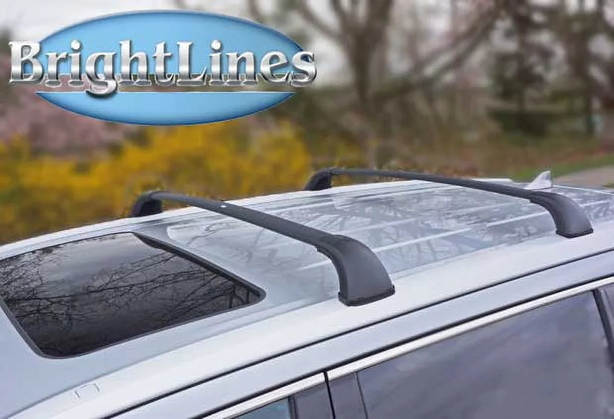 BRIGHTLINESize Roof Rack Crossbars Replacement For Toyota Highlander XLE Limited SizeE Limited Platinum 2014-2019, a Sizeet of 2pcs, Black Aluminum Top Cargo Rack