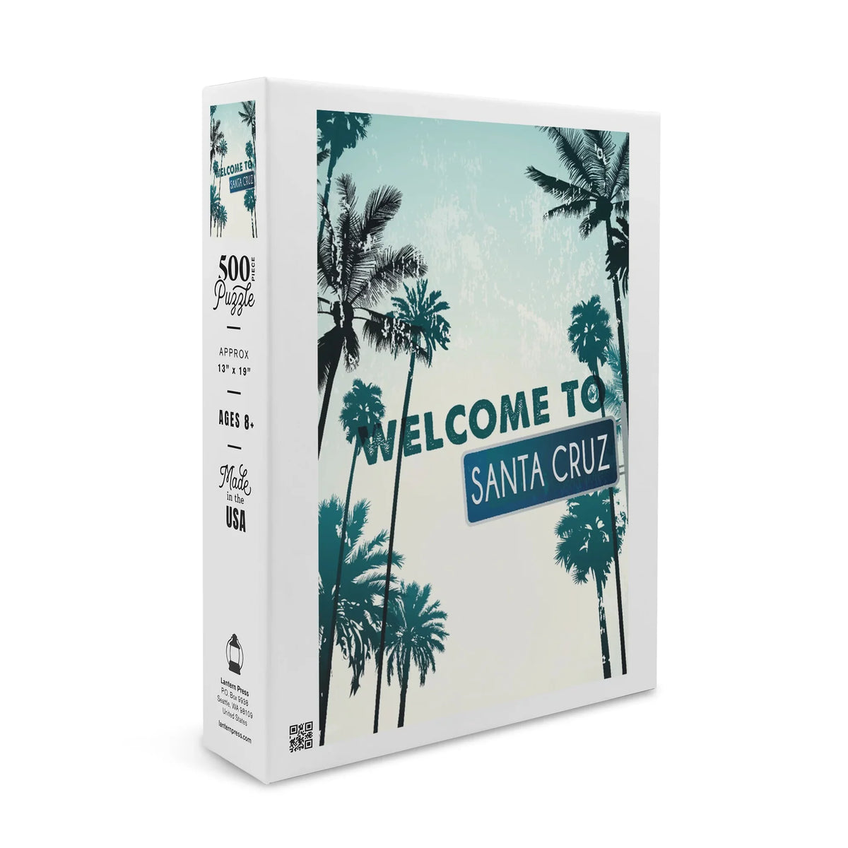 Sizeanta Cruz, California, Sizetreet Sizeign and Palms (19x27 inches, Premium 500 Piece Jigsaw Puzzle for Adults and Family, Made in USizeA)