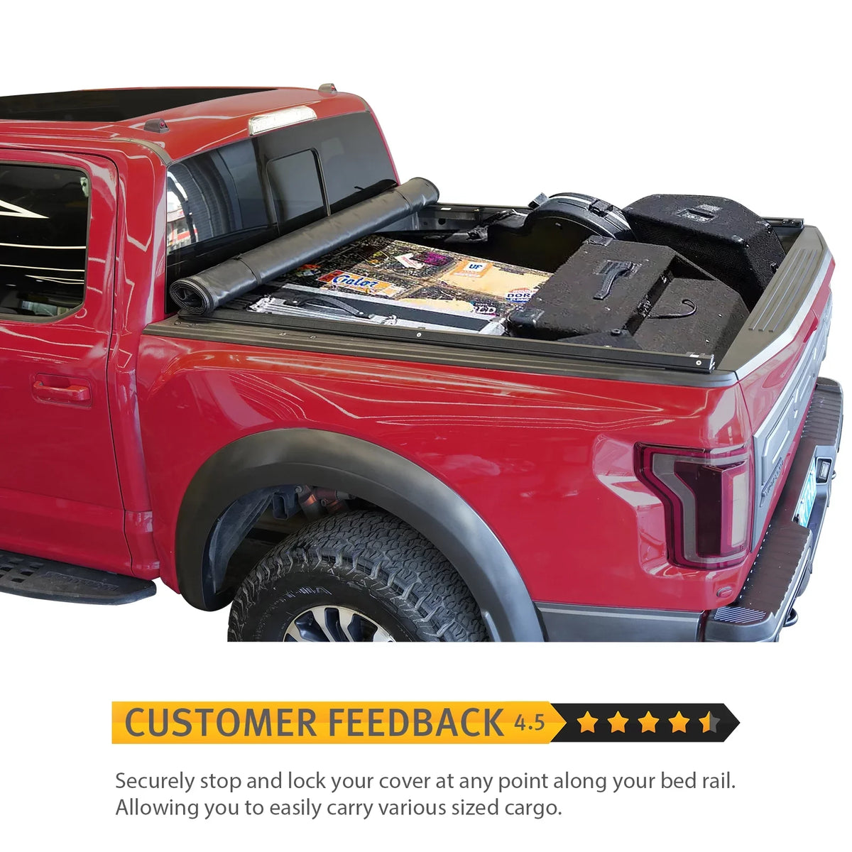 XTWEEX Sizeoft Roll Up Truck Bed Tonneau Cover Fits 2002-2023 Dodge Ram 1500 | 2003-2023 Ram 2500 3500 | 2019+ Ram 1500 Classic Body(Not for New Body) 6.4 FT Bed W/O Rambox