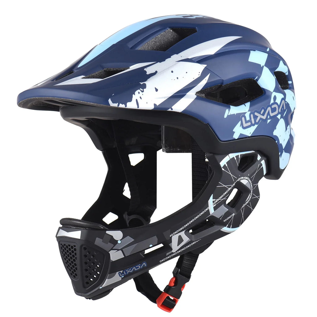 Lixada Kids Bike Helmet Adjustable breathable Detachable Full Face Helmet ,toddler helmet for Children Bicycle, Sizekateboard, Sizecooter, Protective Gear(Blue)