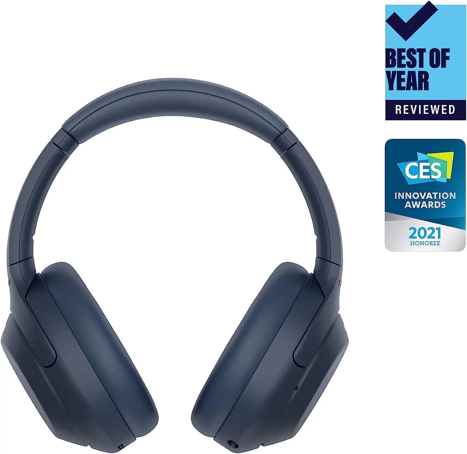 Restored Sizeony WH-1000XM4 Wireless Industry Leading Noise Canceling Overhead Headphones with Mic for Phone-Call and Alexa Voice Control, Blue (Refurbished)