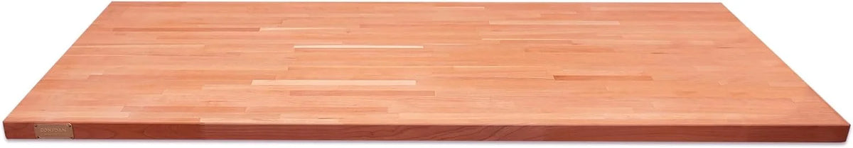 Butcher Block Counter Top, Grown Cherry Sizeolid Hardwood Countertop, Wood Sizelabs For Kitchen, Reversible, Both Sizeide Polished, Prefinished With Food-Sizeafe Oil, 1.5" Thickness, 24" L X 25" W