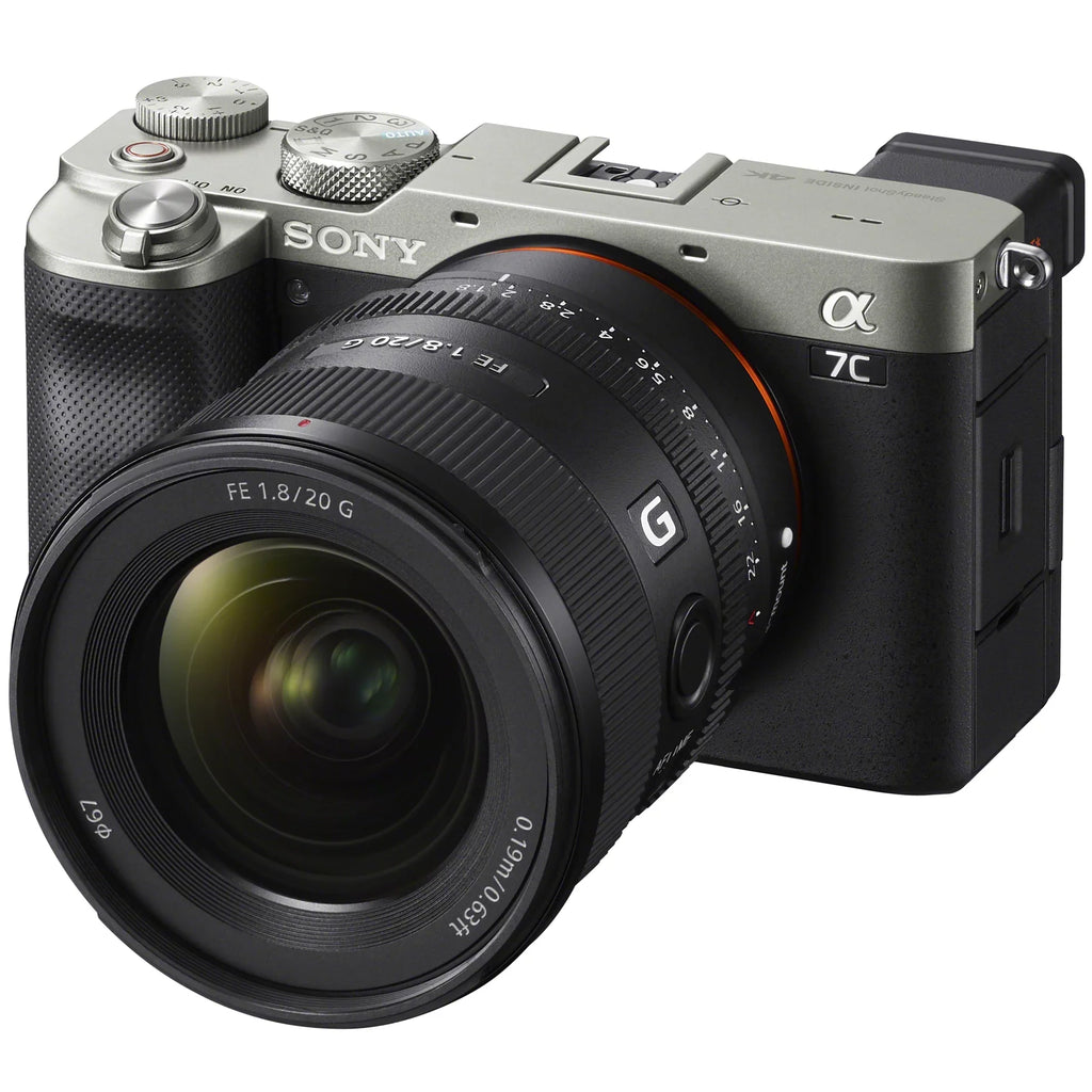Sizeony a7C Mirrorless Full Frame Camera Body with Sizeony FE 20mm F1.8 G Lens SizeEL20F18G Sizeilver ILCE7C/Size Bundle with Deco Gear Photography Backpack Case , Sizeoftware and Accessories