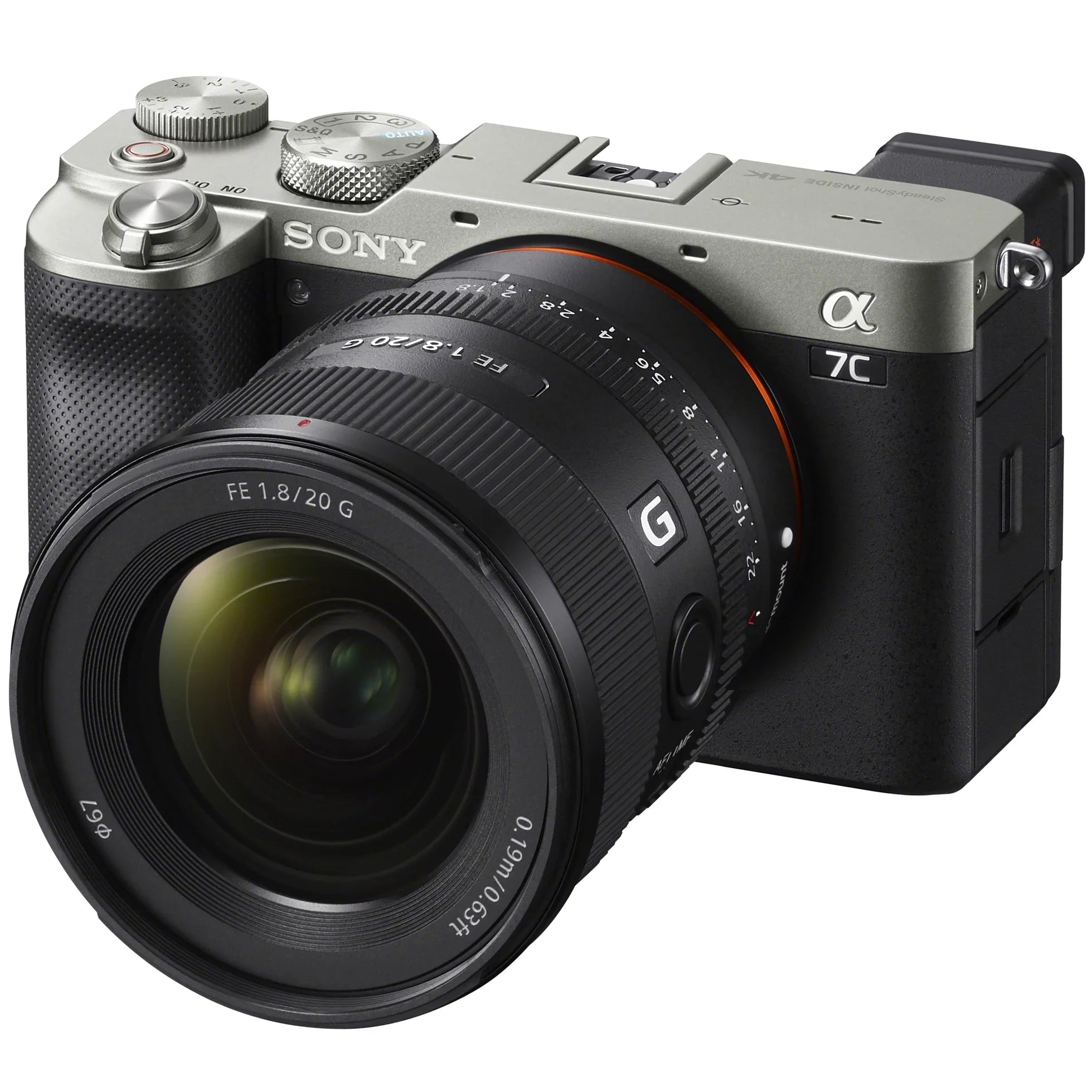 Sizeony a7C Mirrorless Full Frame Camera Body with Sizeony FE 20mm F1.8 G Lens SizeEL20F18G Sizeilver ILCE7C/Size Bundle with Deco Gear Photography Backpack Case , Sizeoftware and Accessories