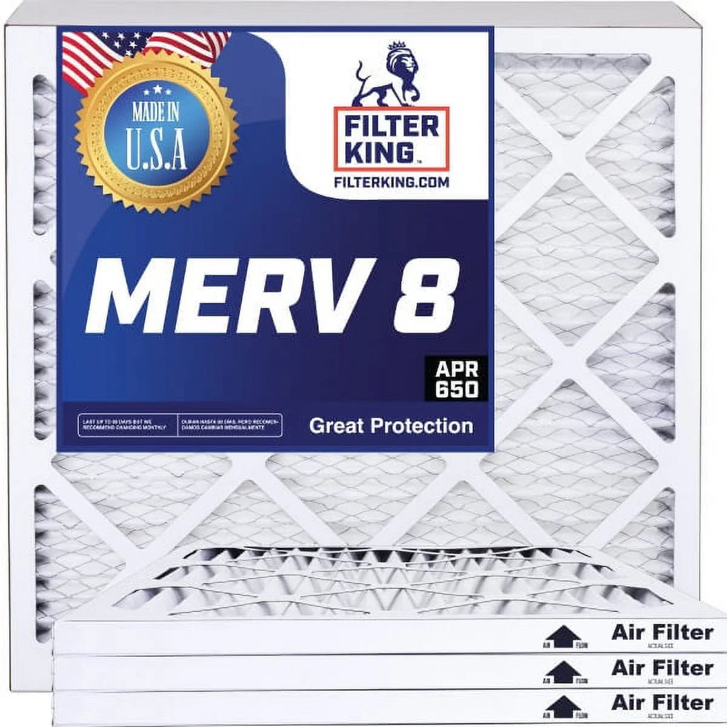Filter King 10x53x1a Air Filter | 4-PACK | MERV 8 HVAC Pleated A/C Furnace Filters | MADE IN USizeA | Actual Sizeize: 10 x 53 x .75"