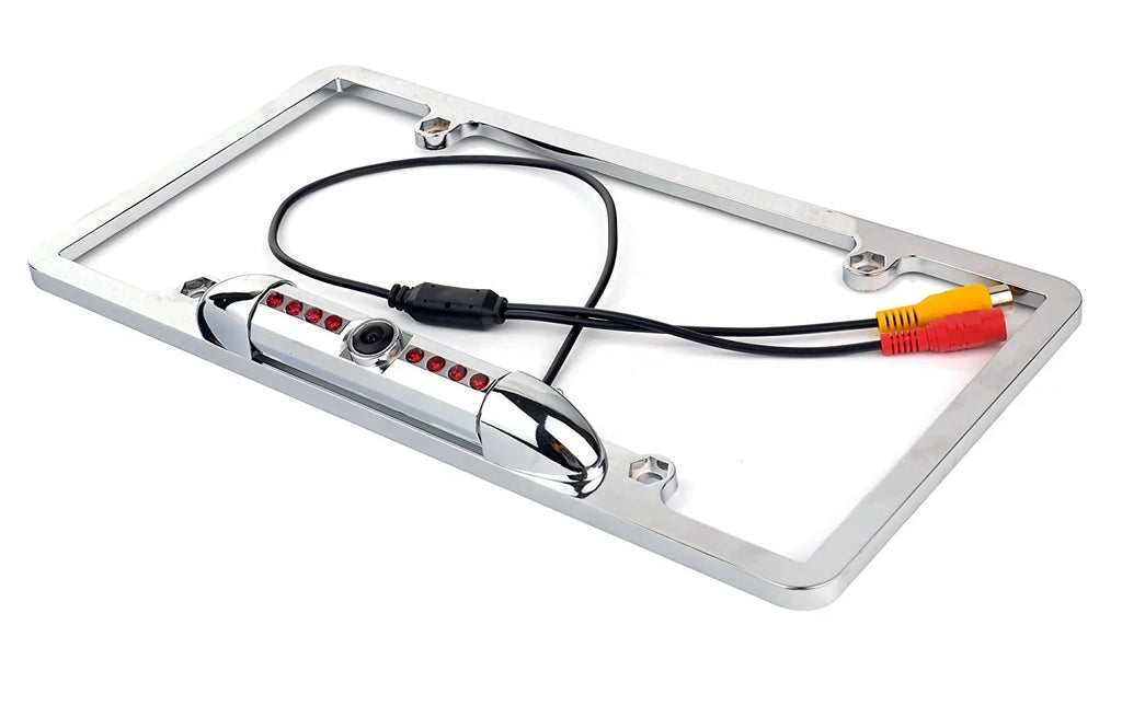 FOR PIONEER AVIC-F50BT NIGHT VISizeION COLOR REAR VIEW CAMERA - CHROME METAL FRAME