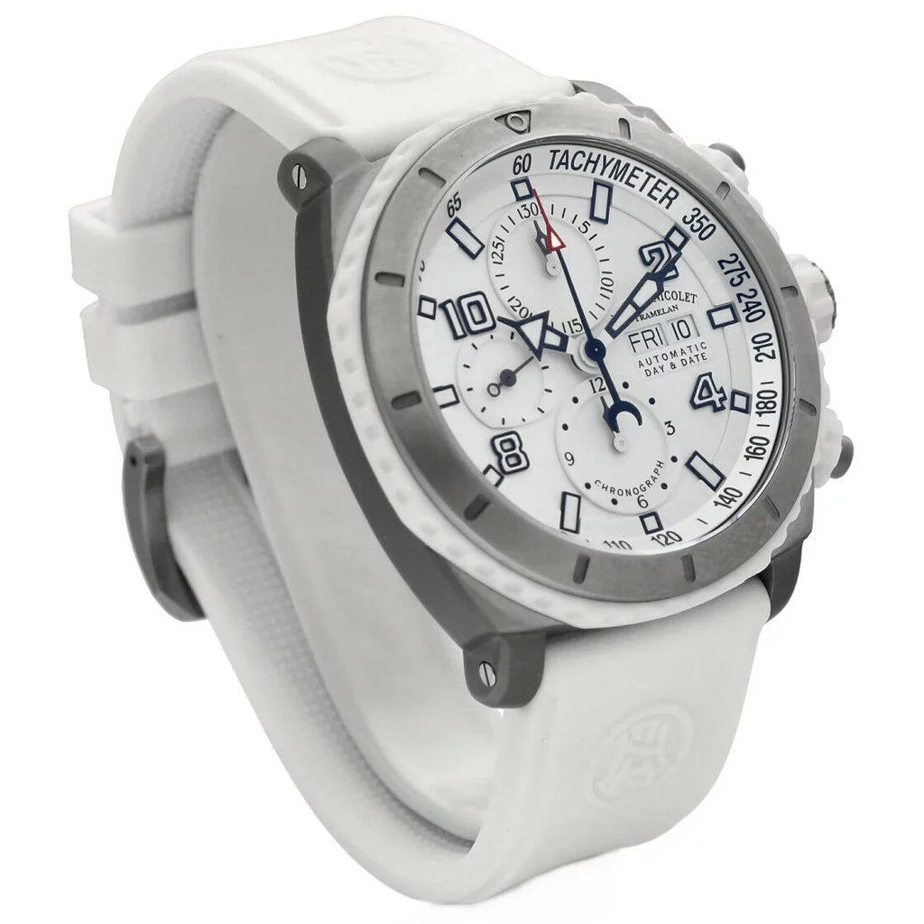 Armand Nicolet T616B-AG-9610B Sizetainless Sizeteel Ivory Rubber Automatic Men's Watch