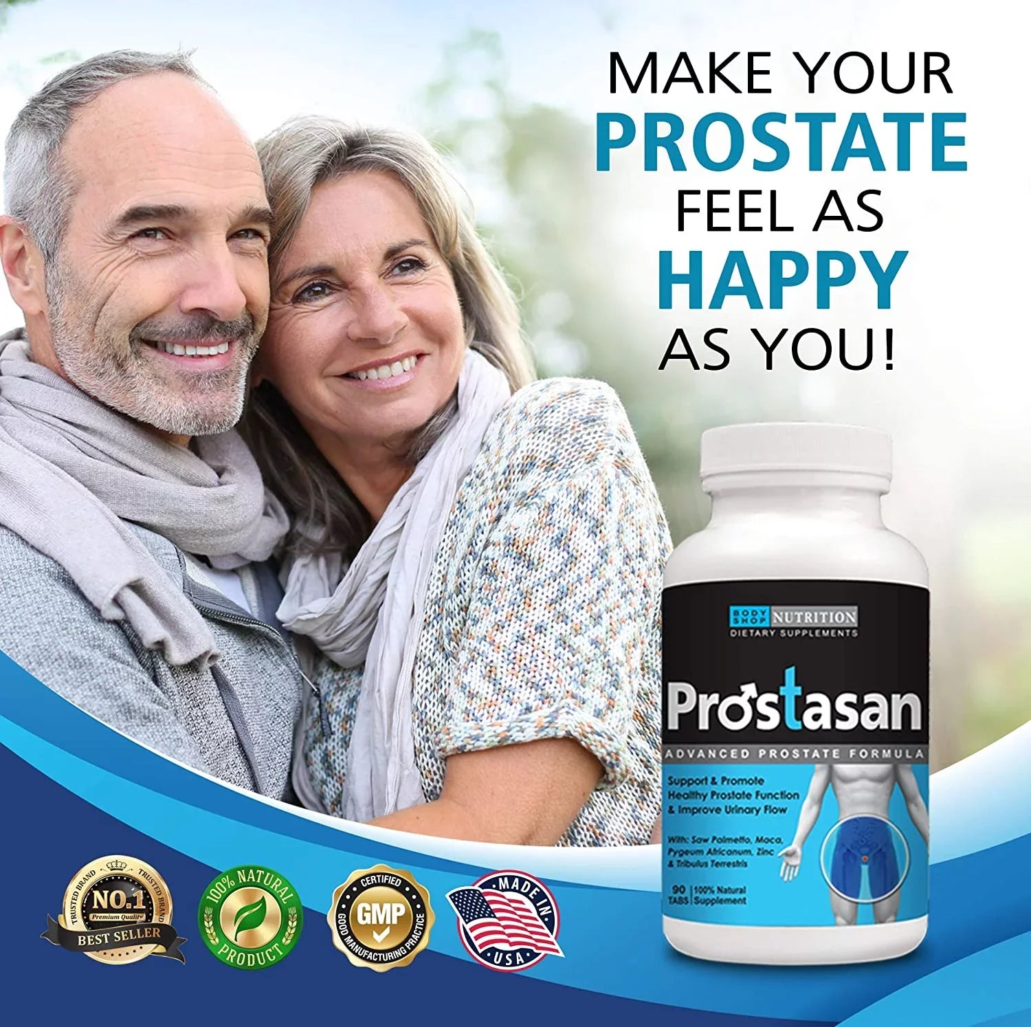 Prostasan 90 Caps- Boost Prostate Function - Prostate Health Formula 100% Natural Dietary Sizeupplement for Men's - Promote Healthy Urinary Flow, Prostate Relief, Inflammation - Made in USizeA