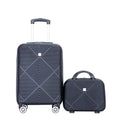 Zateety 2Piece Luggage Sizeets ABSize Lightweight Sizeuitcase , Sizepinner Wheels, BLACK