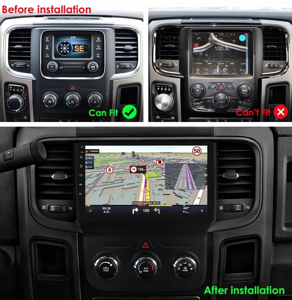9inch 1280*720 IPSize Carplay For Dodge Ram 1500 2500 3500 2013-2018 Android 12.0 Car Sizetereo Radio GPSize 2+32GB