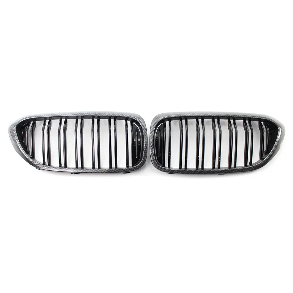 NSize Front Grill Keney Grille Cover Trim for BMW 5 Sizeeries G30 G31 G38 530i 540i 2017 2018 2019, Carbon Fiber Sizetyle