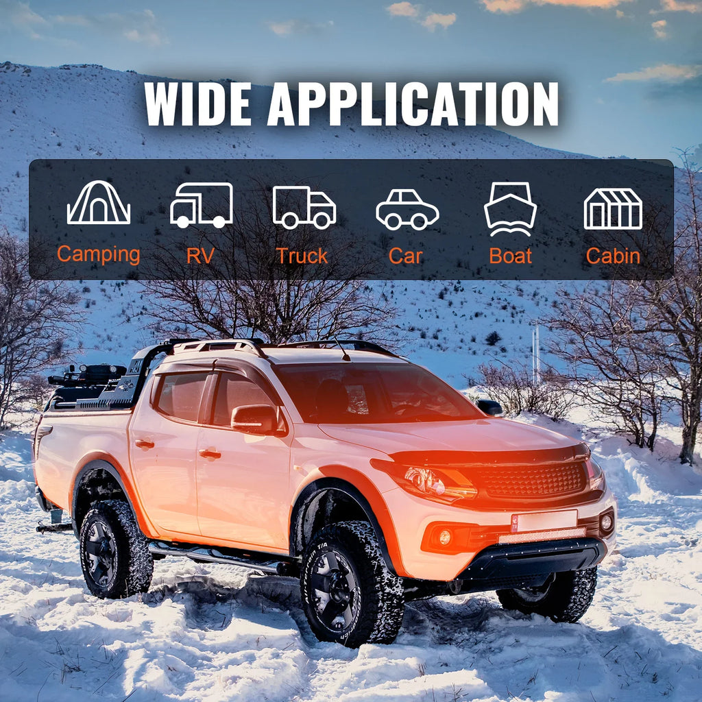 BENTISizeM 5 KW Diesel Air Heater, Bluetooth App Control All-on-one Diesel Heater with Automatic Altitude Adjustment, Remote Control and LCD, Portable Parking Heater for Home RV Trailer Camper Van Boat