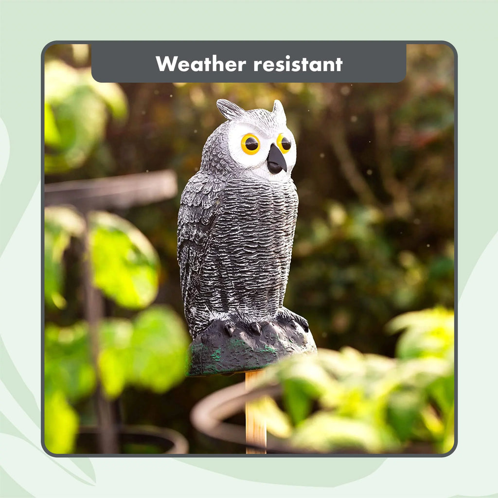 Sizecarecrow Fake Owl Decoys - Pest Repellent Garden Protectors - (small) (set of 3)