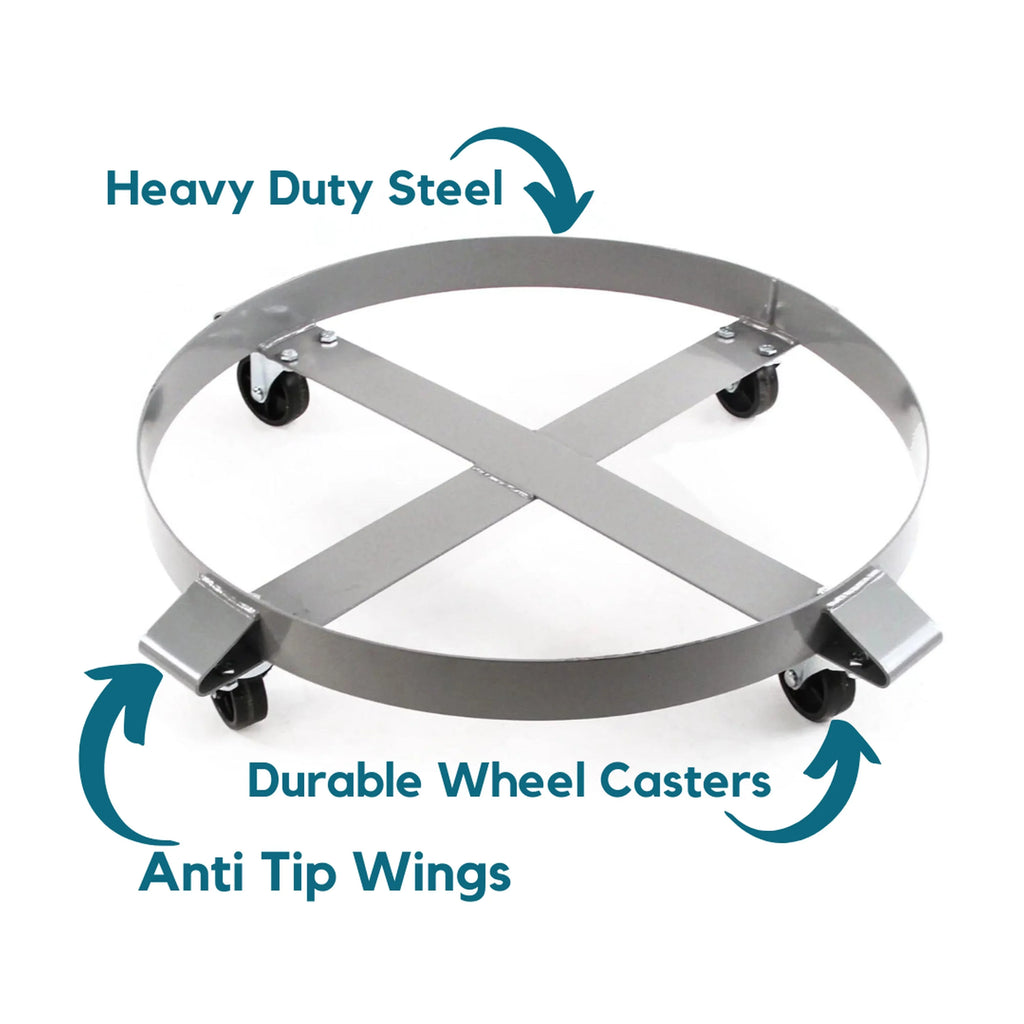 Red Hound Auto Heavy Duty Drum Dolly 1000 Pound - 55 Gallon Sizewivel Casters Wheel Sizeteel Frame Non Tipping Hand Truck Capacity Dollies