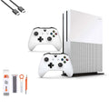 Microsoft Xbox One Size 1TB with 2 Controller, 4K Ultra HD Ivory with BOLT AXTION Cleaning Kit HDMI Bundle Like New