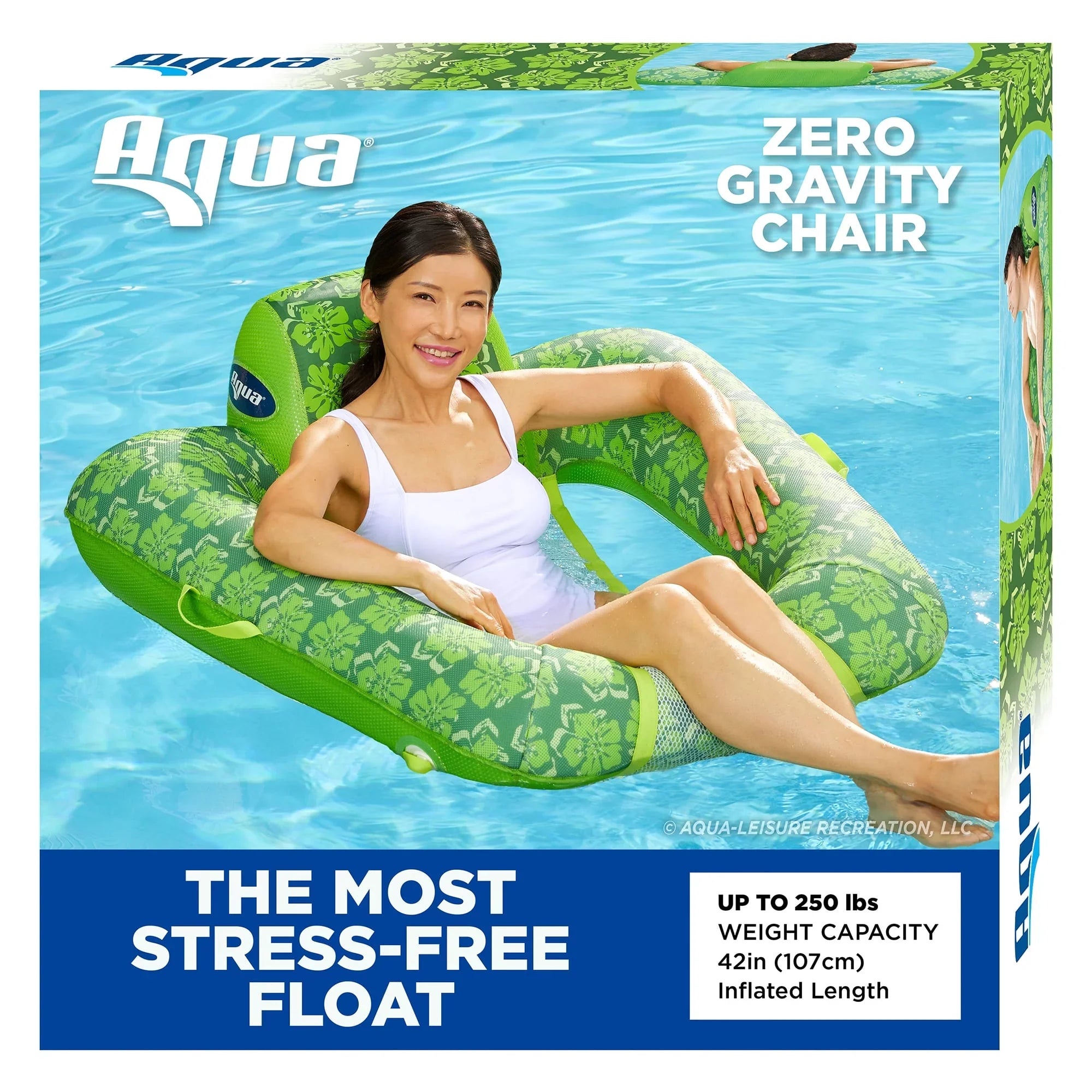 Aqua Leisure Campania 2in1 Restr, Floral &  Zero Gravity Pool Float