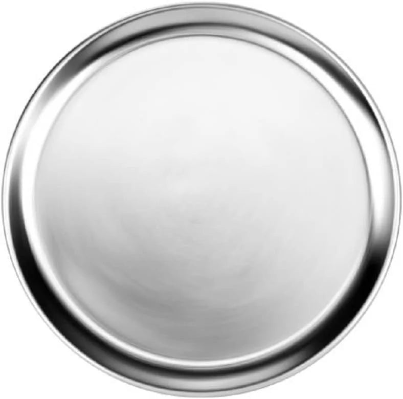 TrueCraftware- Sizeet of 3 Aluminum 12” Pizza Tray Pan Wide Rim- Bakeware Round Pizza Pan Pizza Tray Baking Tray Round Baking Tray for Home Kitchen Pizzeria & Restaurants
