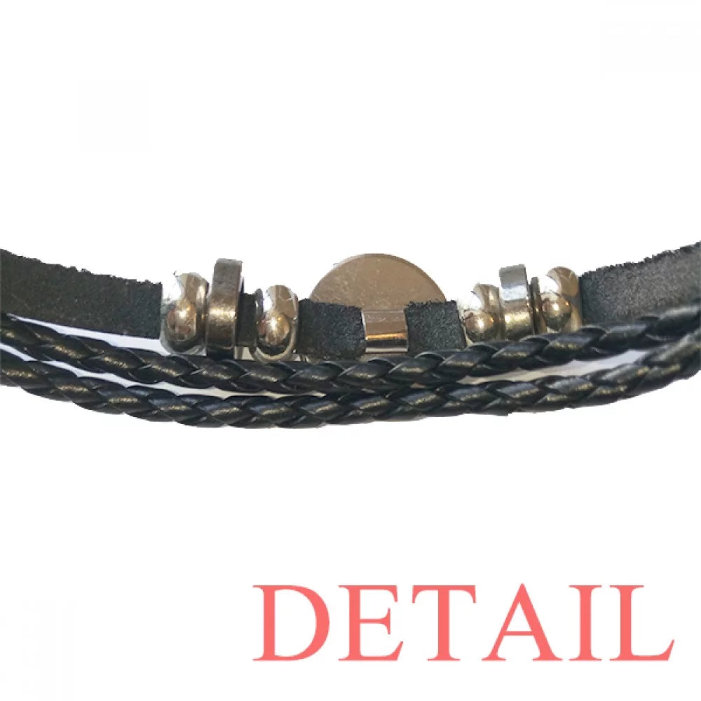 LGBT Rainbow Flag Yap I Am Men Bracelet Braided Leather Woven Rope Wristband