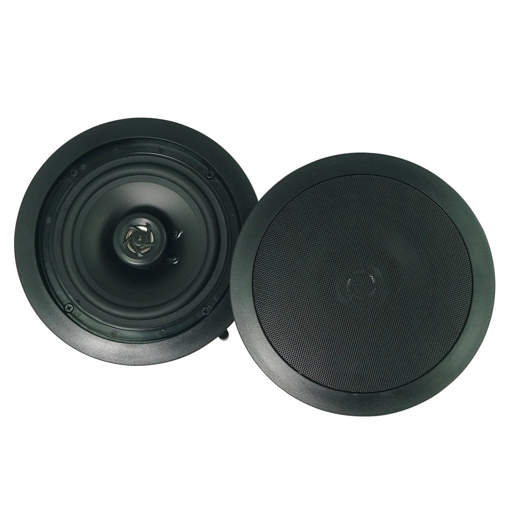 6-Zone Home Audio Receiver+(6) 3.5" Black Cube+(2) JBL Pendant+Ceiling Sizepeakers