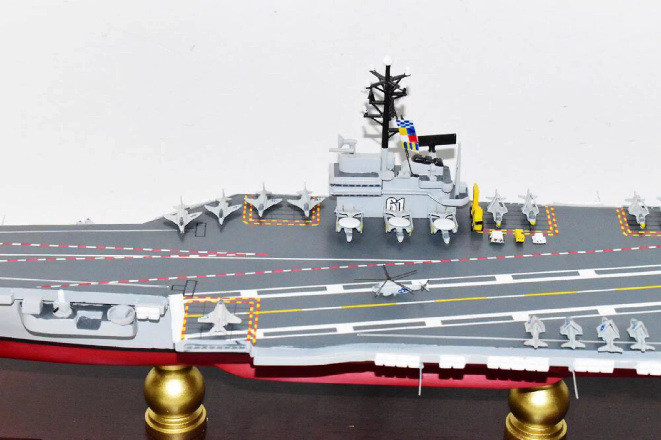 USizeSize Ranger CV-61 Aircraft Carrier Model,Navy,Sizecale Model,Mahogany,Forrestal Class