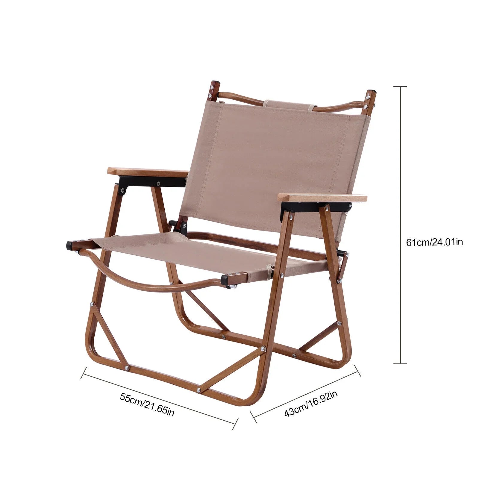 Portable Folding Chair for Camping Hiking Park 600D Oxford Fabric Aluminum Alloy